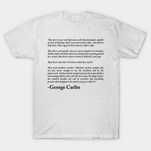 George Carlin Quote T-Shirt